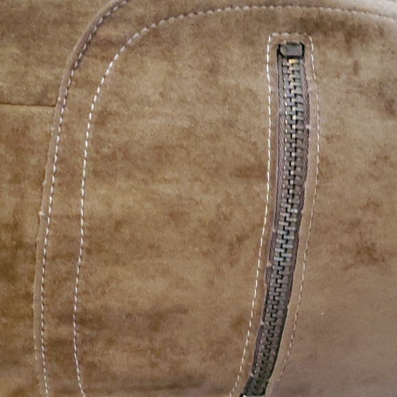 Foxy Brown vintage ultra suede padded lining faux fur collar coat - Picture 4 of 13